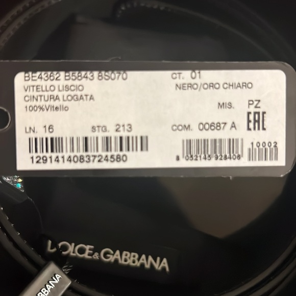 Classic Dolce & Gabbana Gold Logo Hardware Belt